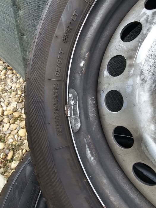 Jante tabla R 16c 5×100 Cauciucuri iarna 195 60 R16C
