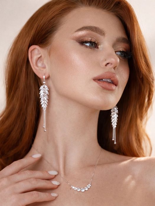 Cercei argint 925 Elysian Wings, cristale CZ, cutie bijuterii cadou