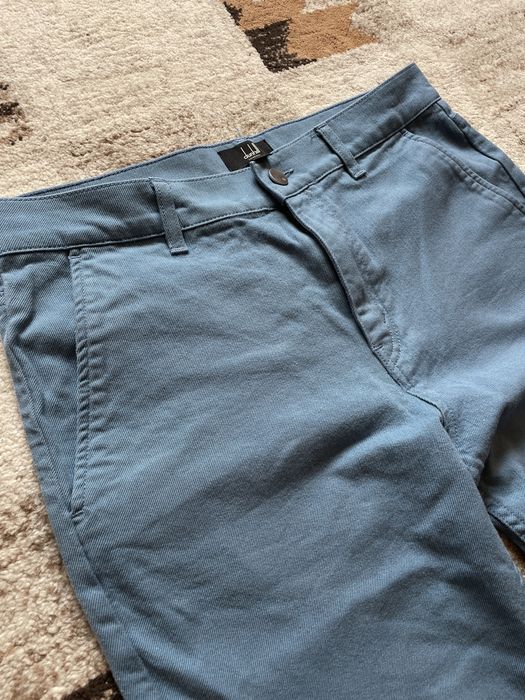 Pantalon barbati Dunhill London din lana si bumbac Made in Italy marimea 48R albastru premium