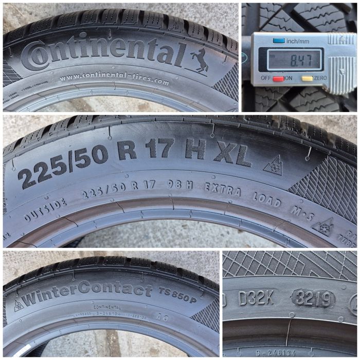 O bucată 225/50 R17 M+S iarnă - una Continental