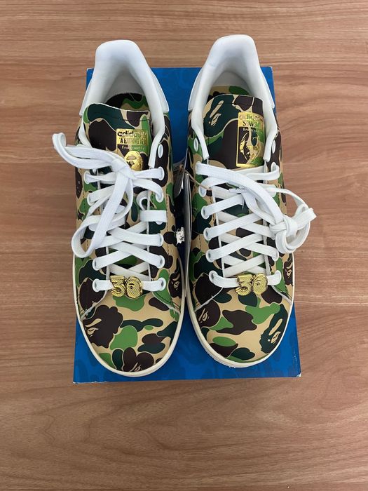 Size 40 EU - Adiddas Stan Smith Bape ABC Camo