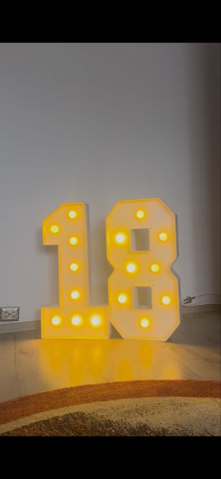 Decoratiune luminoasa  ,,18’’ perfecta pentru aniversari!