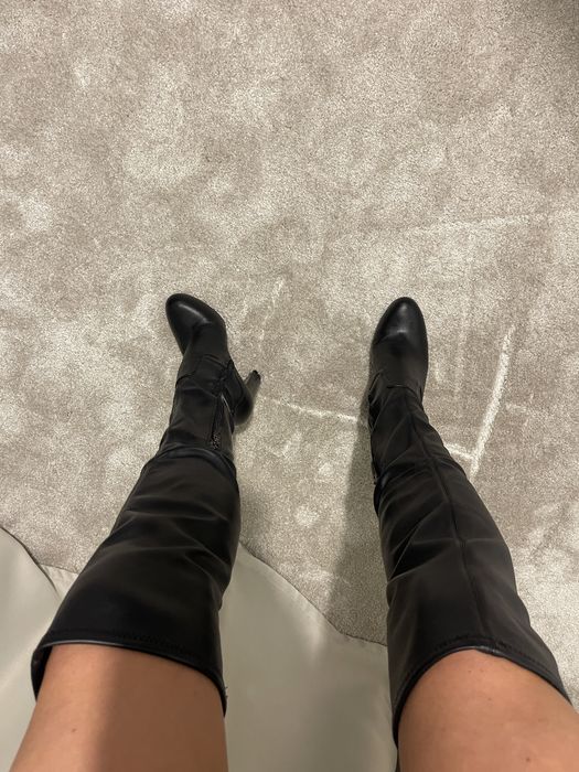 Cizme peste genunchi guess piele naturala