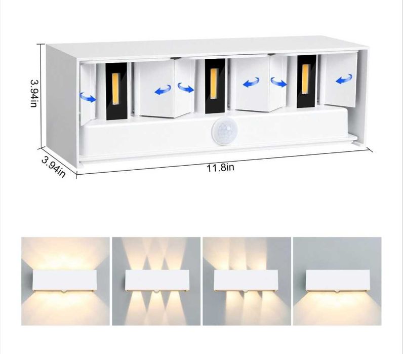 LED Стенна Лампа със сензор