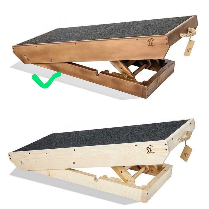 Rampă pentru câini din lemn masiv