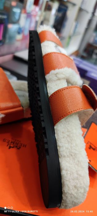 Сандали HERMES с мехом