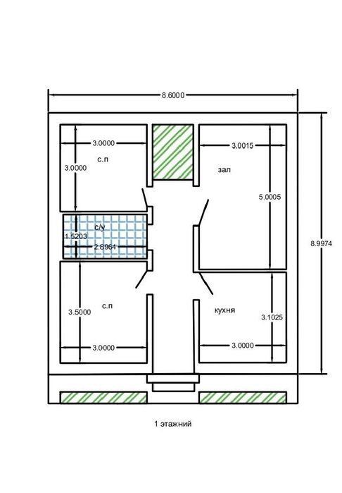 Под котлован 0.8 сотих 3 хона +ошхона под ключ битиши