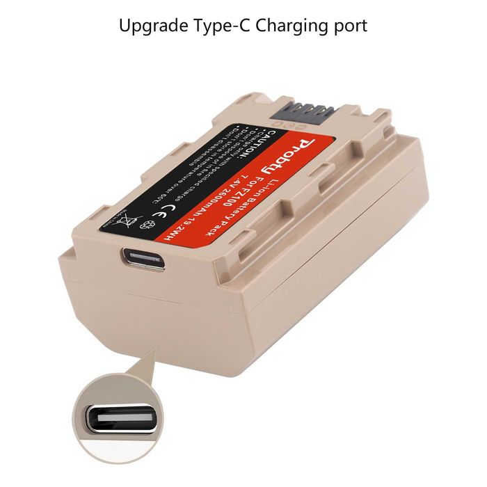 Батерия NP-FZ100 за Sony a7 a7R a7S III IV a9 с порт за зареждане