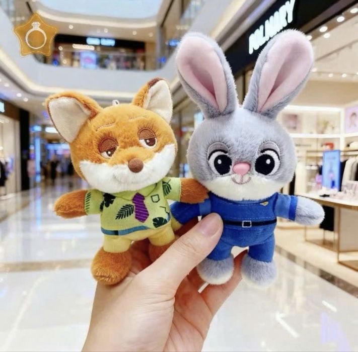 Комплект Плюшени Ключодържатели Зоотрополис – Джуди Хопс и Ник Уайлд