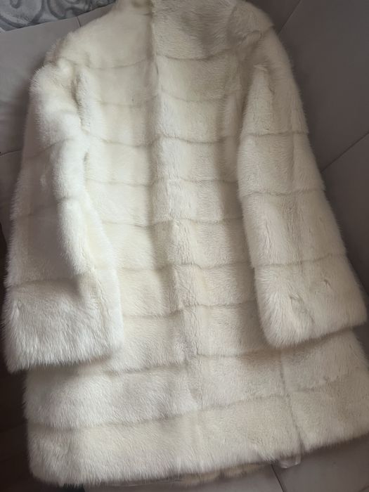 Шуба норка белая