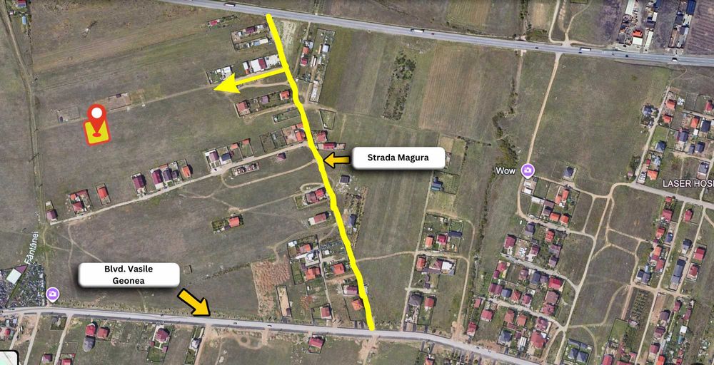 Teren intravilan 504 metri intrare din strada Magura - Zona Aeroport