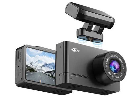 Camera auto de bord fata-spate Wolfbox D07 4K, WiFi, Night Vision,170°