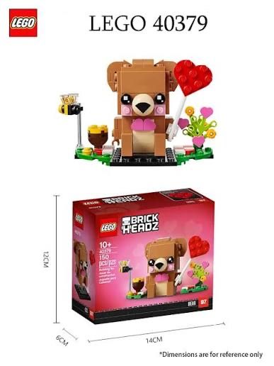 LEGO конструктор , серии "BrickHeadz", 40379 Valentines Bear