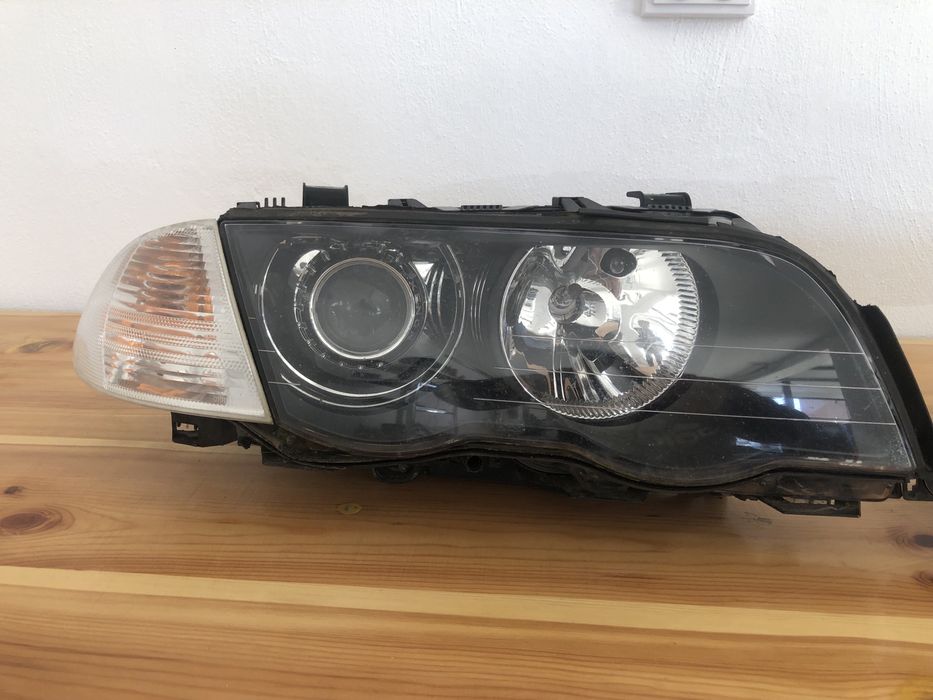 оригинални фарове за BMW E46 с лупа и ксенон