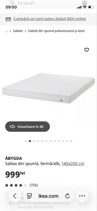 Saltea 140x200 grosime 16 cm