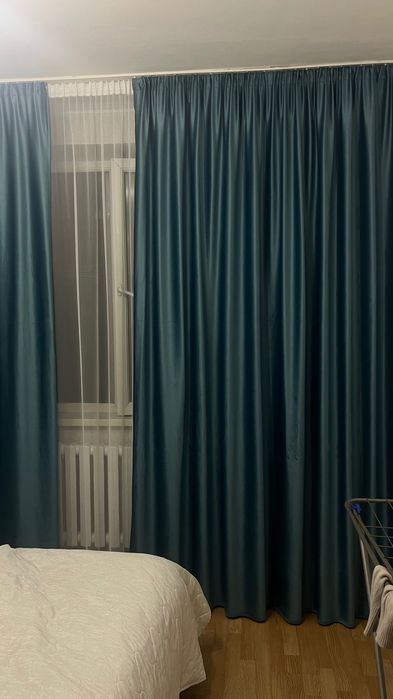 Голубые портьеры роскошные