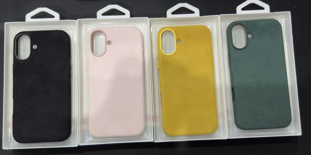 Husa protectie super pufoasa Alcantara cu microfibra pe interior pentru iPhone 16 plus