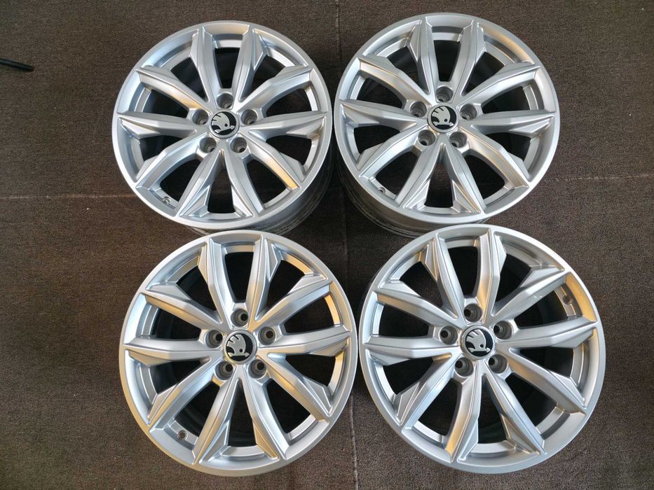 4 Jante Aliaj 5x112 17'' OE VW Golf Touran Tiguan Sharan Caddy T-ROC / Skoda Octavia Superb YETI Karoq Kodiaq 7J ET 34