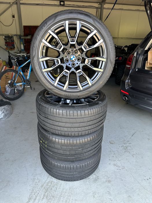 jante bmw x5 x6 g05 g06 lci 5x112 m packet anvelope 275 40 21 cu 315 35 21 noi 500 km rulati