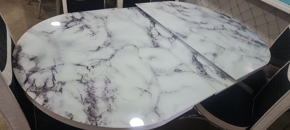Стол мрамрный стекло