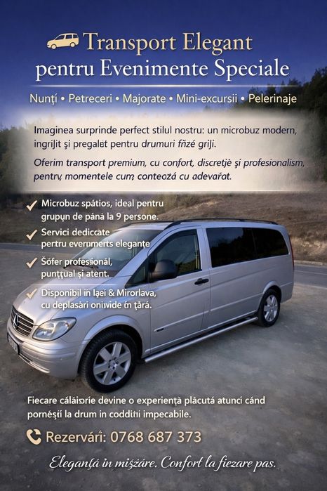 Inchirieri Auto, Microbuze și pt evenimente