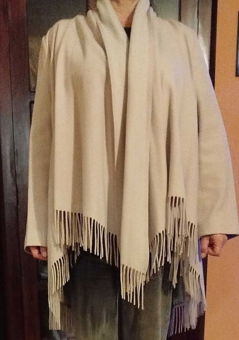 Палто/манто ZARA – бледо млечно бежово, L