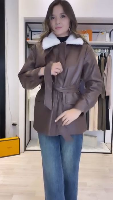 Куртка-дубленка на теплую зиму