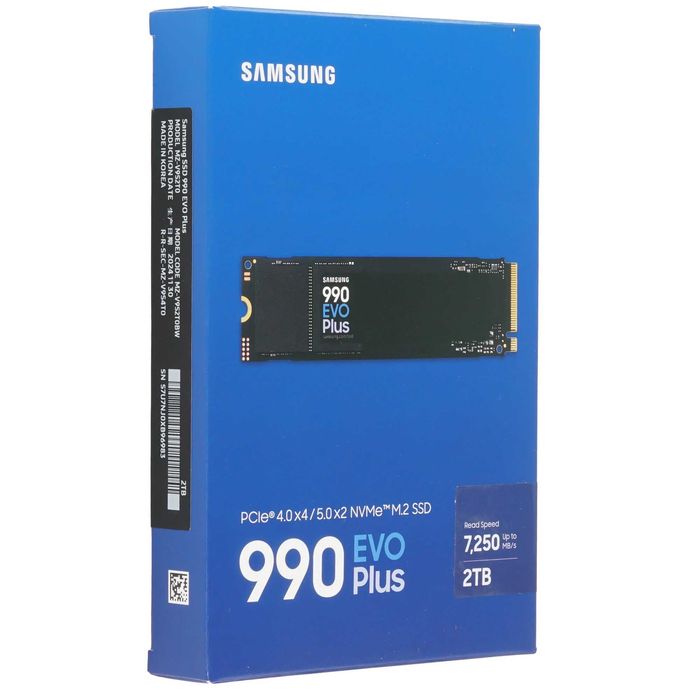 - Твердотельный накопитель SSD M.2 2TB Samsung 990 EVO Plus NVMe PCIe