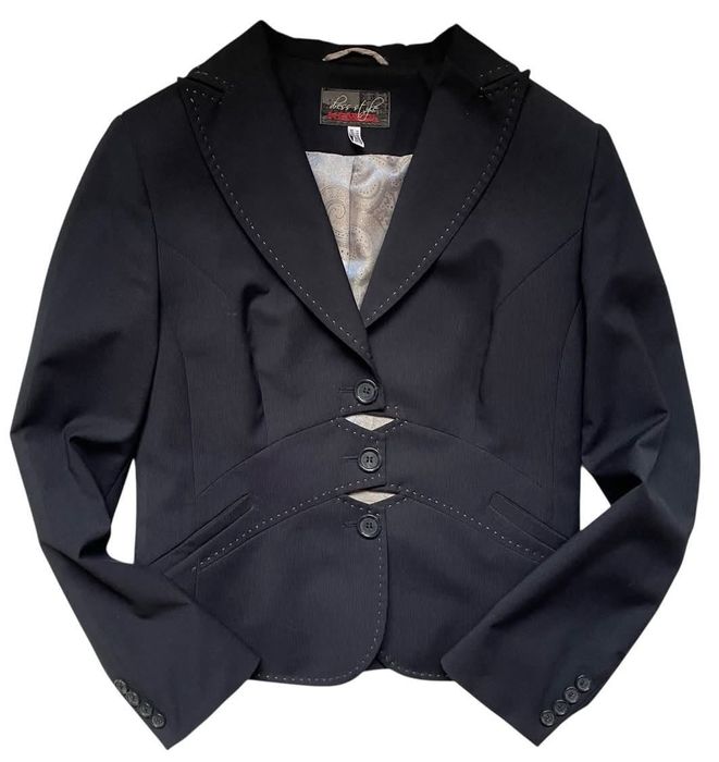 Дамско тъмно синьо сако KENSOL - размер BG 46