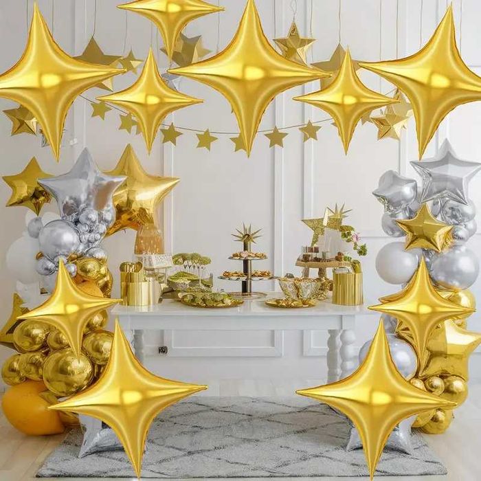 Set baloane galbene forma stea