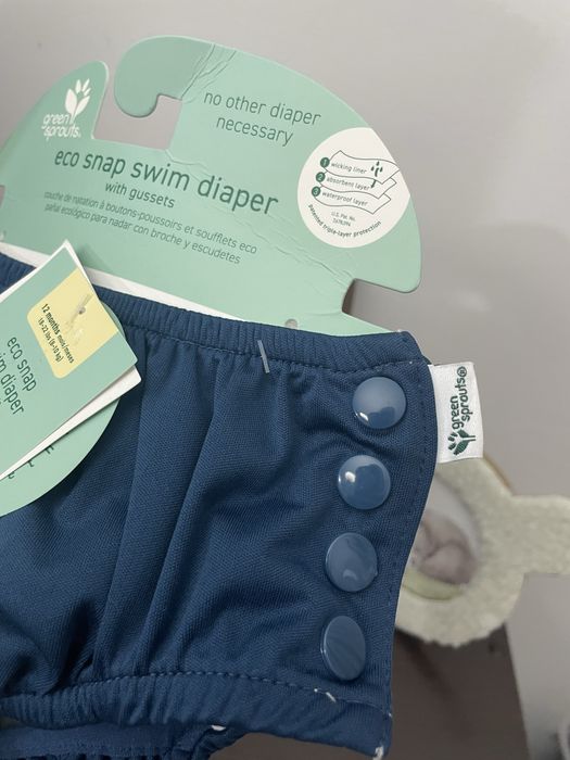 Scutec reutilizabil de înot premium Green Sprouts Eco Snap – NOU cu etichetă, 12 luni