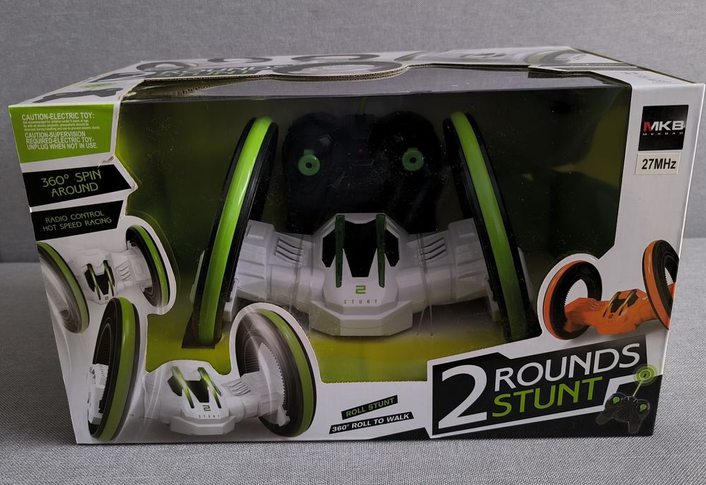 Masina de jucarie cu telecomanda, RC2 Round Stunt 360°