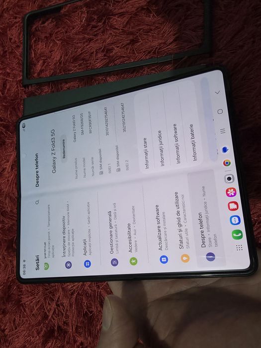 -Samsung Z Fold 3, Black, 512Gb, 12Ram, doar telefonul si o husa noua,
