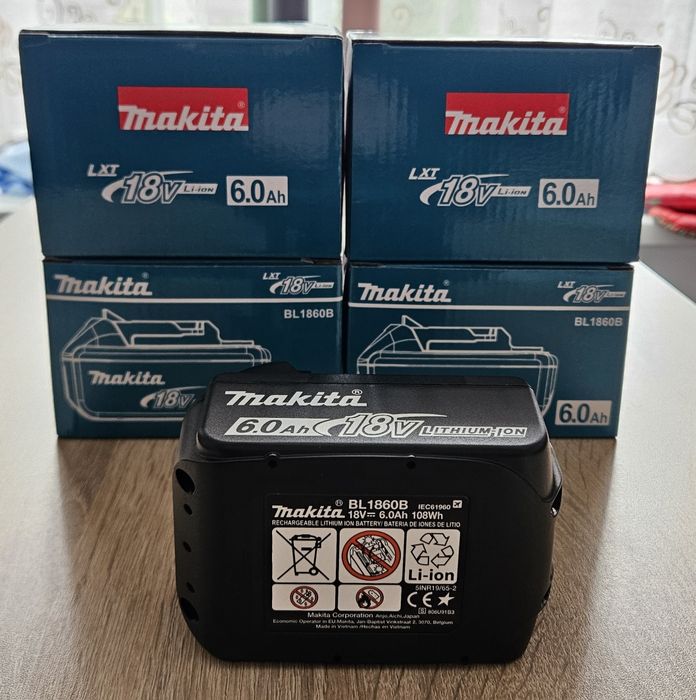 Acumulator/Baterie Makita 18V 6Ah BL1860 BL1850  BL1840 BL1830 NOU 2 Bucăți 320 de lei
