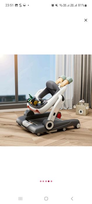 Premergator Bebe Stars, 3 in 1, Cu panou interactiv, Cu sunete si lumi