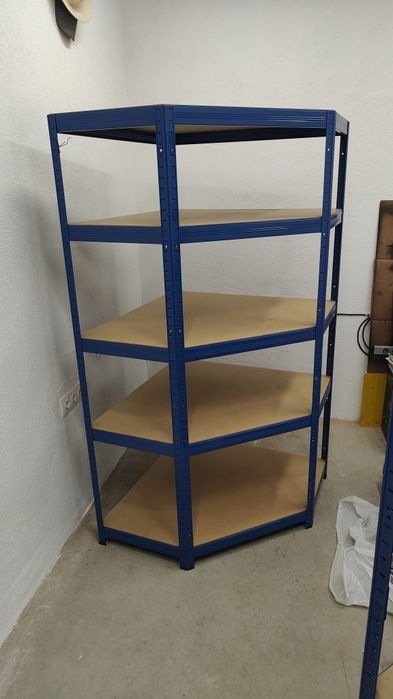 Ъглов метален стелаж Kovona Futur (180x90x45 см)