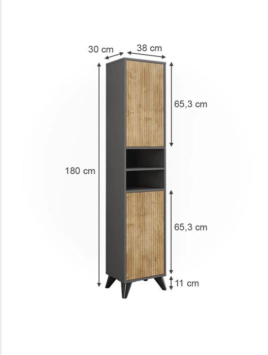 Висока колона/шкаф 180cm Vicco 8515