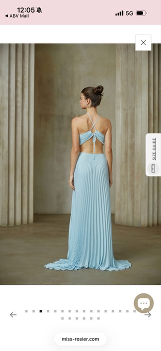 Maxi рокля бебешко син цвят Andreà Miss Rosier