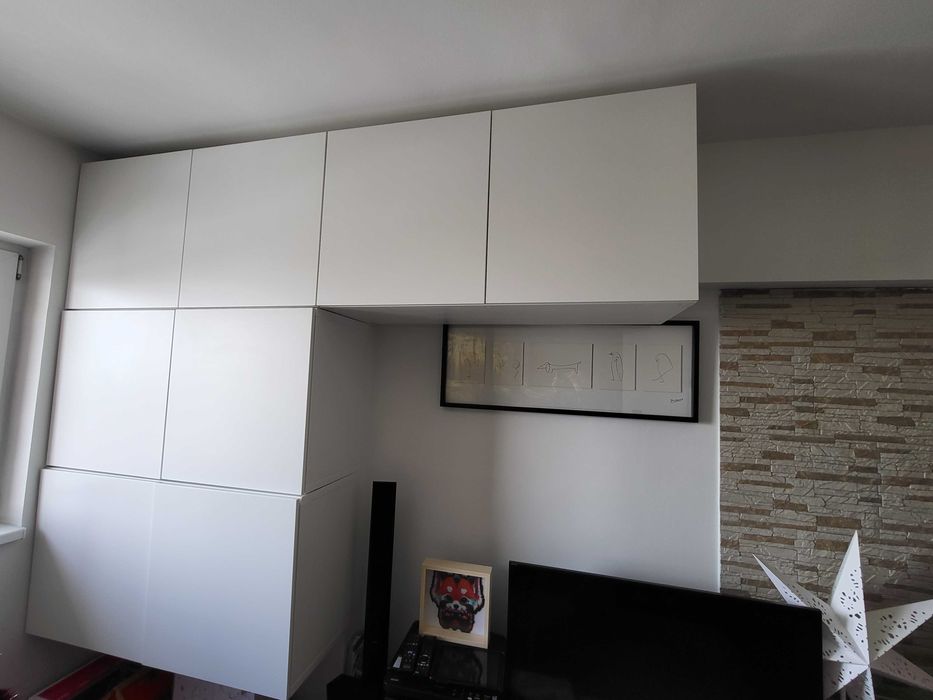 Combinatie corp suspendat/CUB-BESTA -IKEA, include si rafturi
