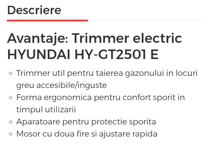 Trimmer  electric  Hyundai