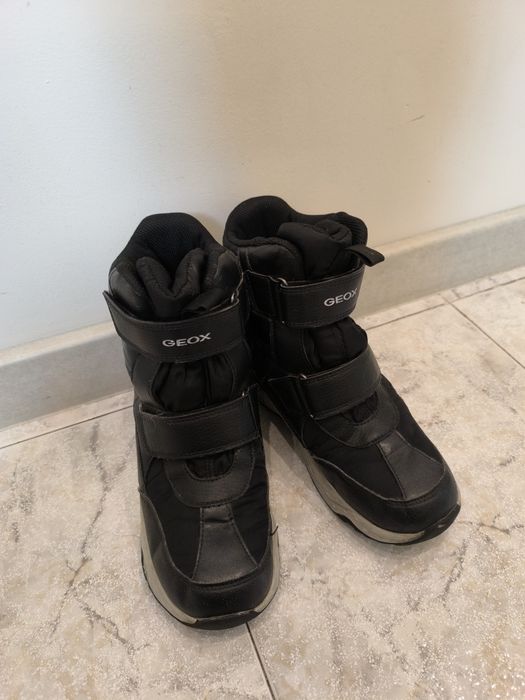 Geox - Непромокаеми ботуши Sentiero ABX с велкро, Черен