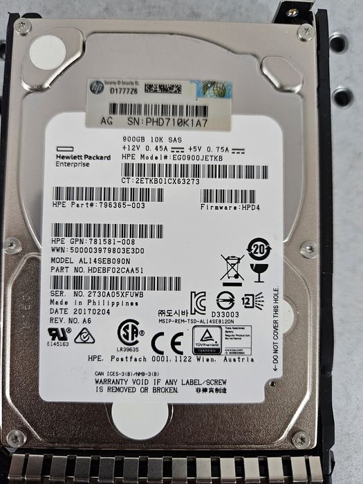 1 buc HDD 1 TB 10K SAS 2,5" + Caddy HP  1buc -disponibile 30- 1buc