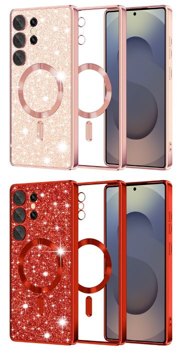 Samsung Galaxy S25 Ultra S25+ S25/ Glitter MagSafe Лукс силиконов кейс