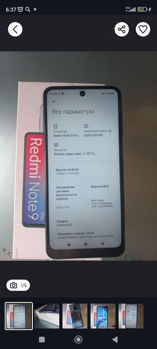Redmi note 9pro sotiladi srochniy