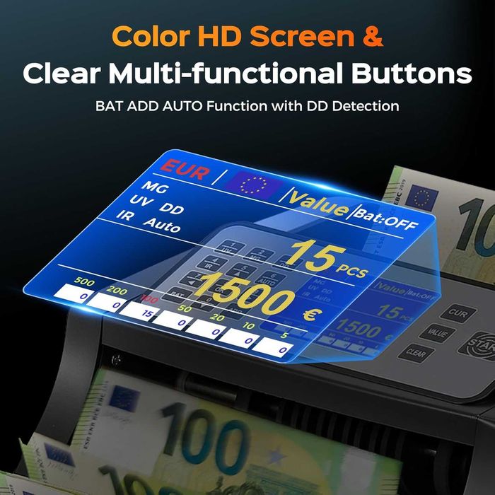 Bonvoisin машина за броене на банкноти с UV/MG/IR/DD защита