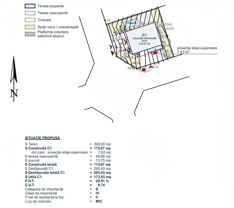 Bucium - teren 398mp cu autorizatie constructie D+P+E, toate utilitati