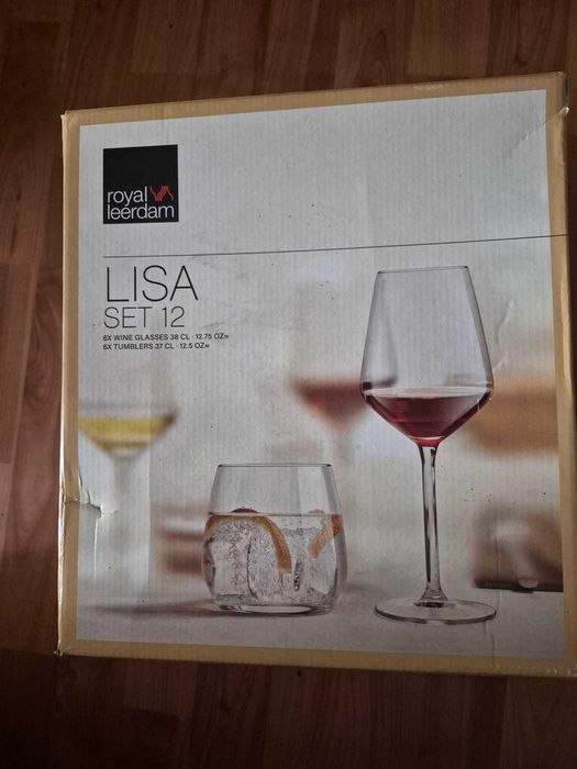 set Royal Leerdam Lisa – 12 piese (6 pahare vin + 6 pahare apă)