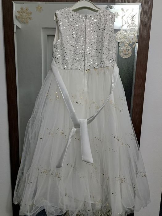 Rochie alba fetita marimea 130