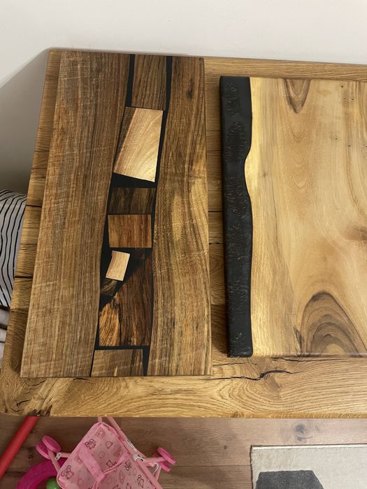 Vand tocatoare/platouri din lemn de nuc si rasina