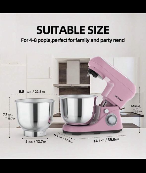 Mixer de bucătărie electric, 5L, cu cap înclinat 6+P